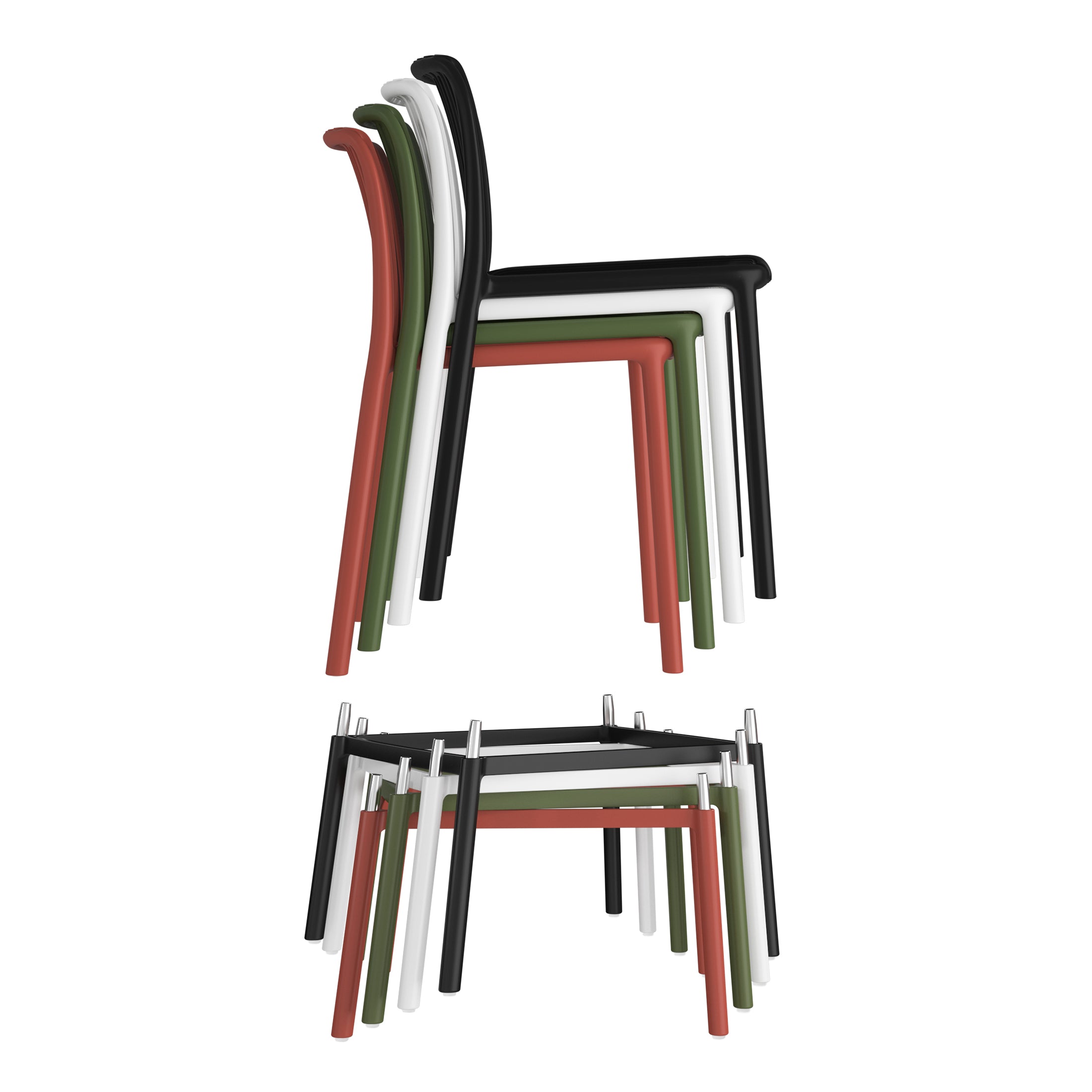 Playa 29.5" Outdoor Modern Polypropylene Plastic Patio Bar Height Stools (Set of 2)