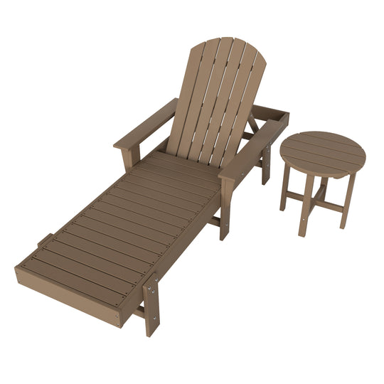 Dylan 2 Piece Adirondack Reclining Chaise Lounge With Arms