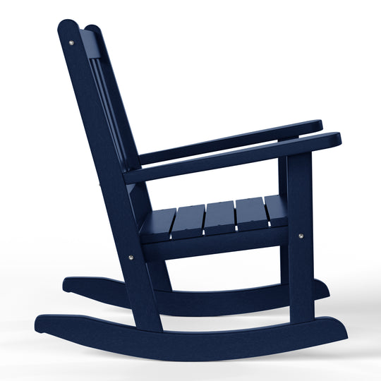 Malibu 3-Piece Kids Outdoor Rocking Chairs Set With Kids Square Side Table