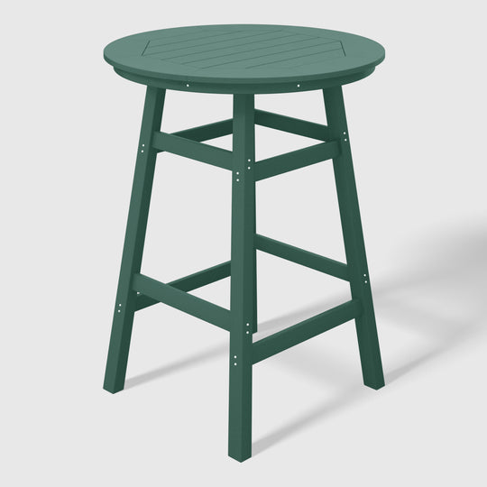 Malibu Outdoor 35" HDPE Round Patio Bar Height Table