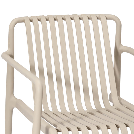 Playa Outdoor Modern Stackable Plastic Patio Club Armchairs (Set of 2)