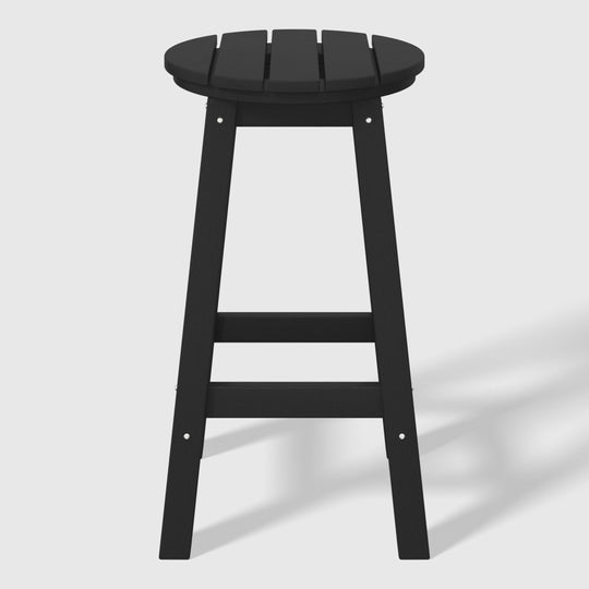 Malibu 24" HDPE Outdoor Patio Round Counter Height Bar Stool (Set of 2)