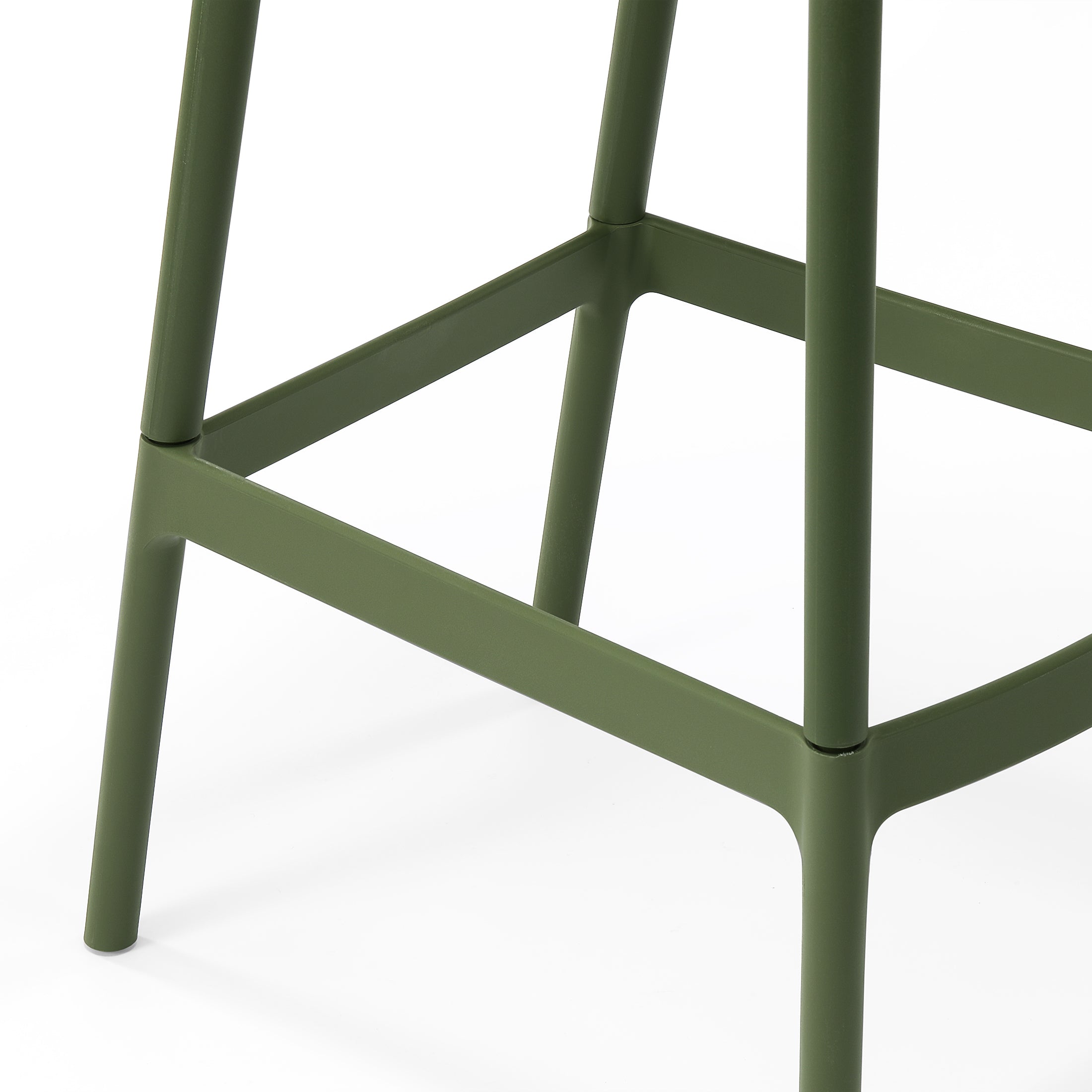 Playa 41.75" Outdoor Modern Polypropylene Plastic Patio Bar Height Stools (Set of 2)