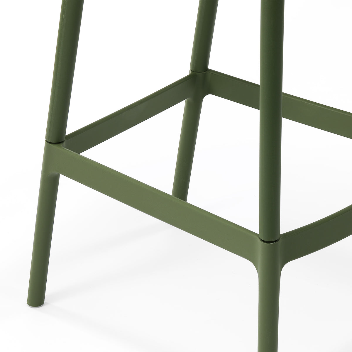 Playa 41.75" Outdoor Modern Polypropylene Plastic Patio Bar Height Stools (Set of 2)