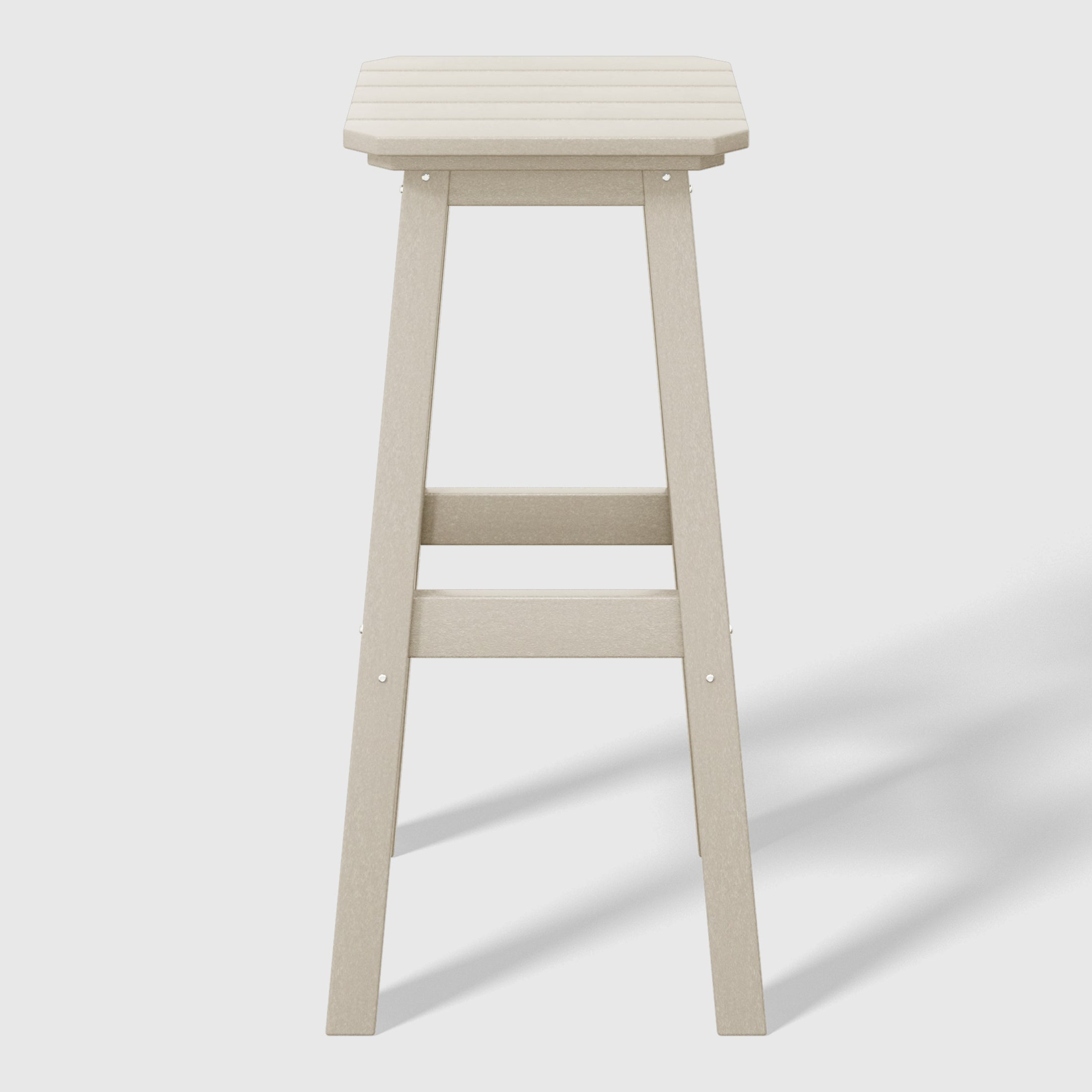 Malibu 29" HDPE Outdoor Patio Square Bar Stools (Set of 3)