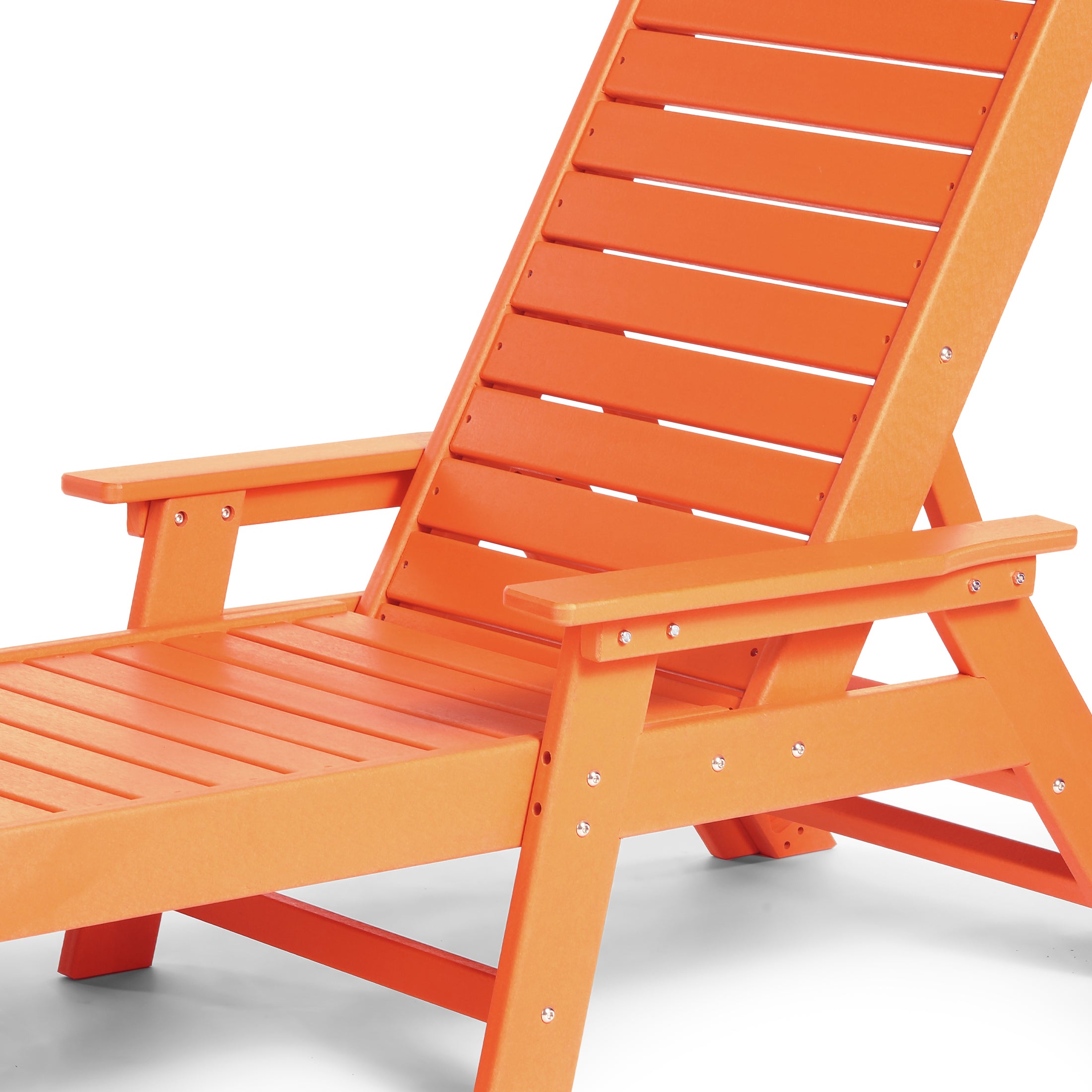 Malibu Poly Reclining Chaise Lounge Set With Table