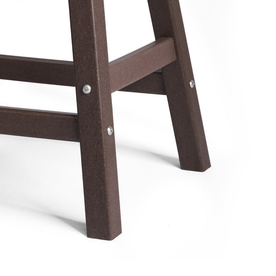 Malibu 24" HDPE Outdoor Patio Counter Height Bar Stools (Set of 2)