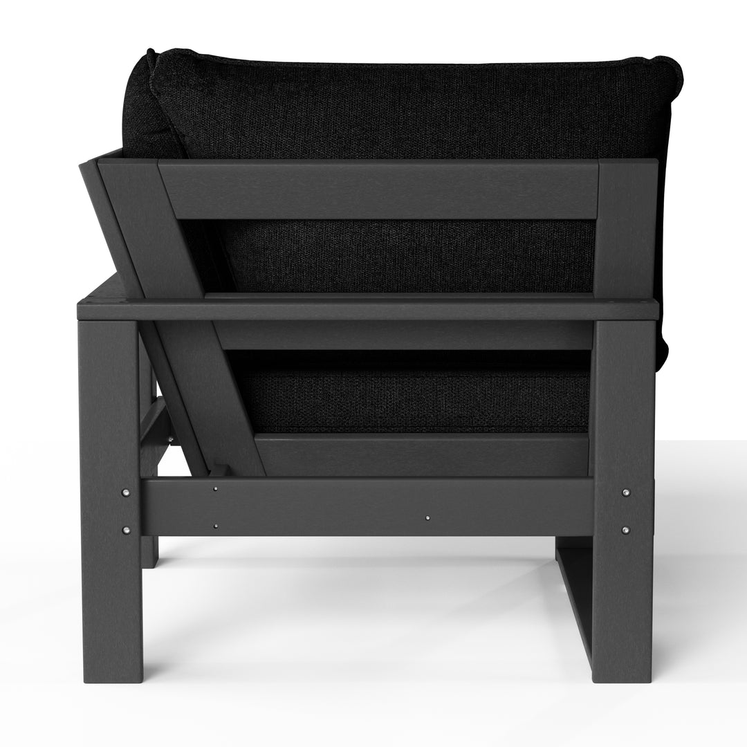 Outdoor HDPE Sectional Corner Sofa Seat with Water-Proof Cushions