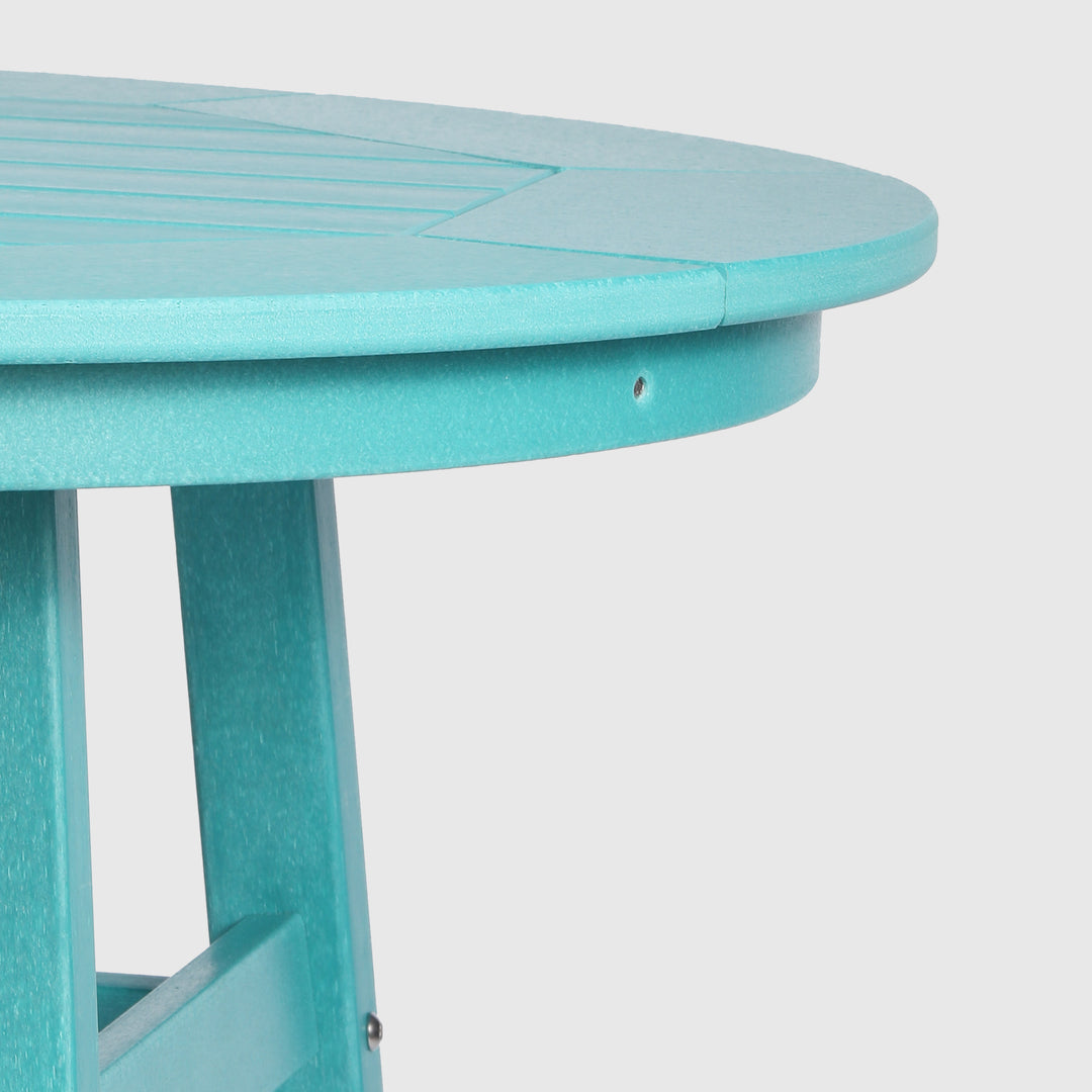 Malibu Outdoor 35" HDPE Round Patio Bar Height Table