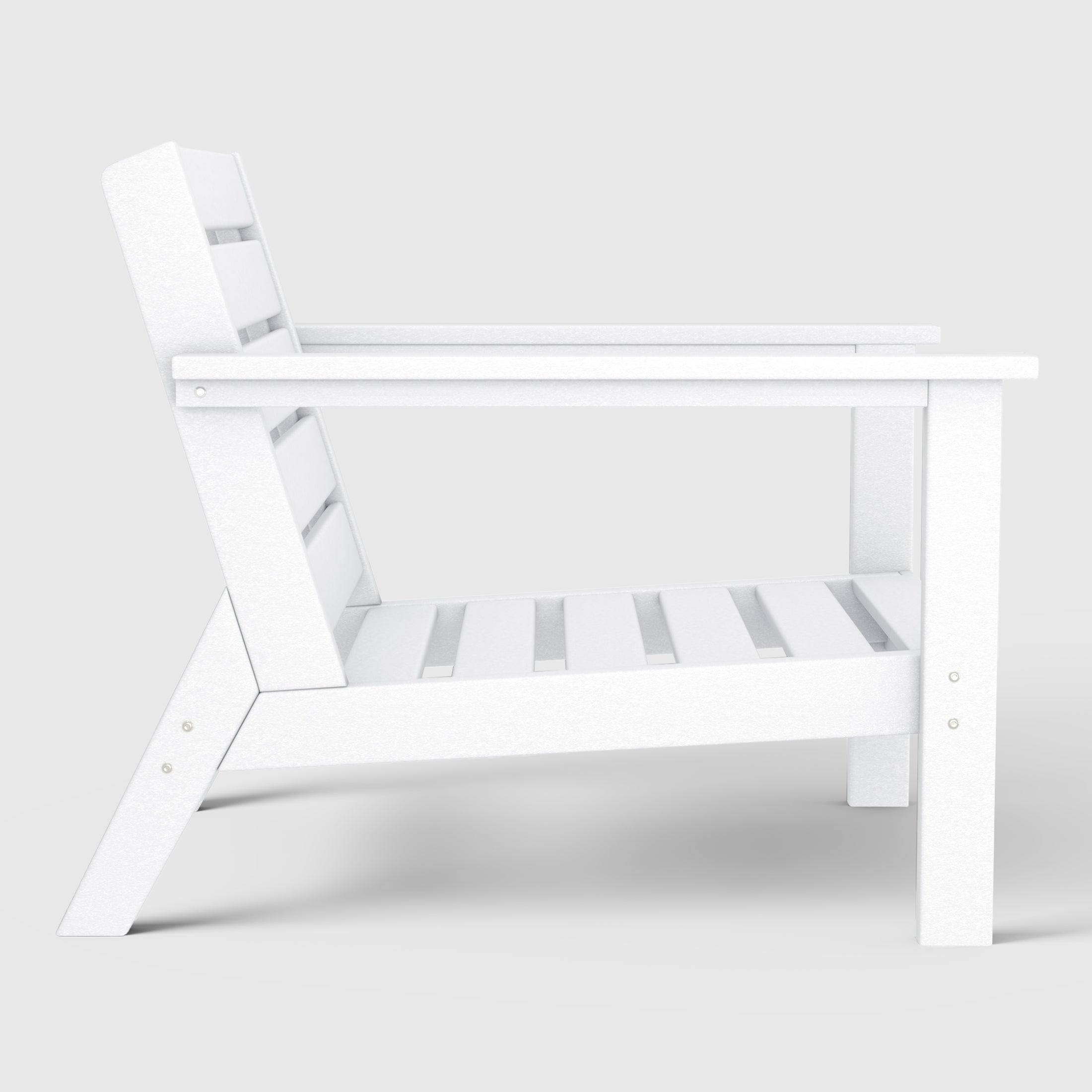 Avalon Outdoor Modern HDPE Patio Club Chair with Deep Seat Cushions