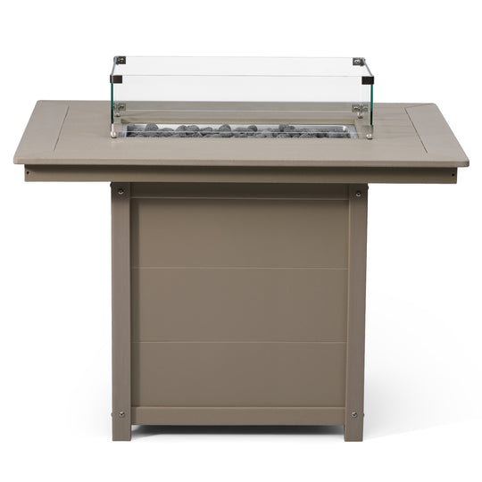 Helios 46" Modern Outdoor Patio Gas Propane Rectangular Fire Pit Table