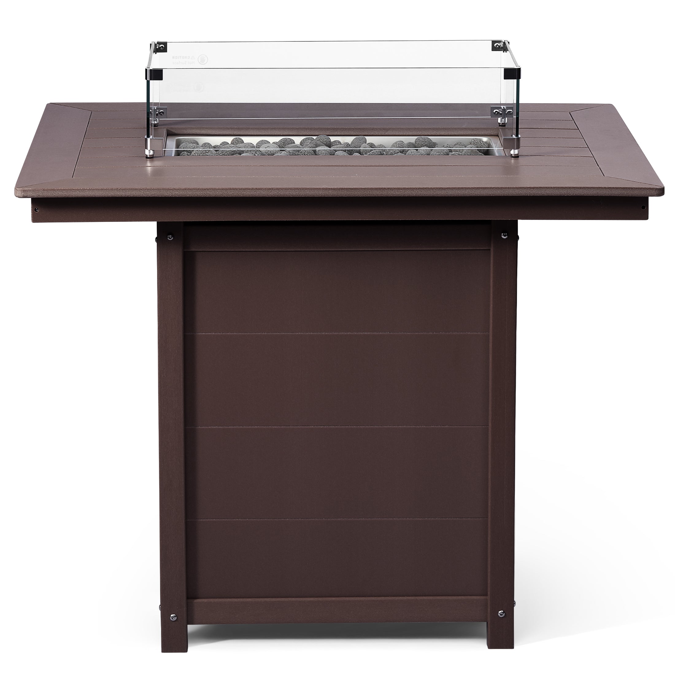 Helios 46" Modern Outdoor Patio Gas Propane Rectangle Fire Pit Table