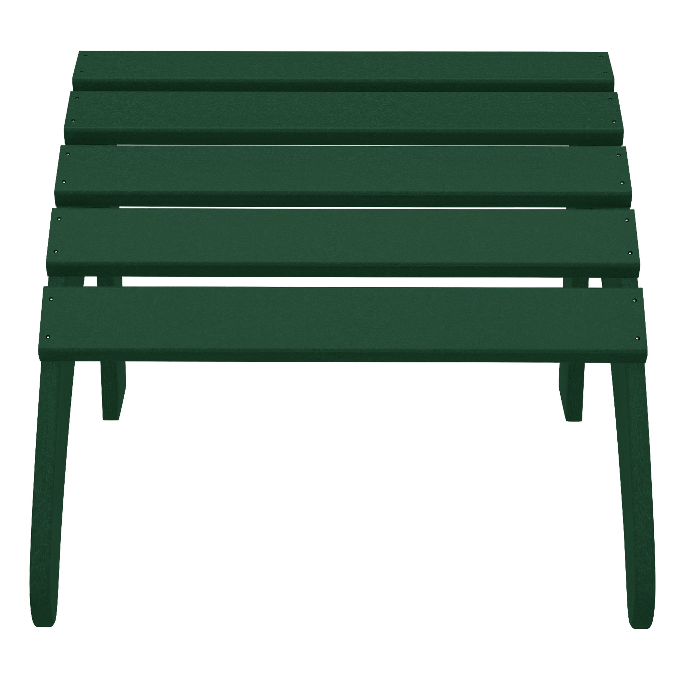 Highland 4-Piece Outdoor Patio HDPE Adirondack Chairs With Ottomans and Cup Holder Set