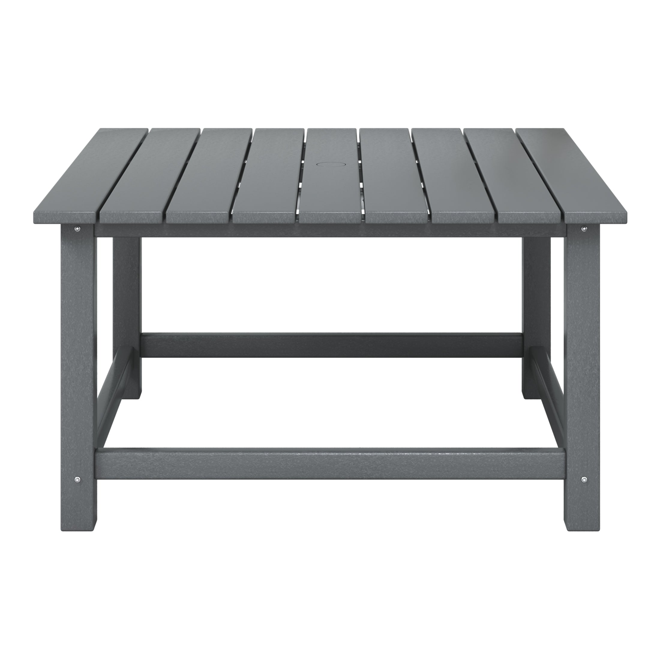 Malibu Low Outdoor HDPE Square Patio Coffee Table