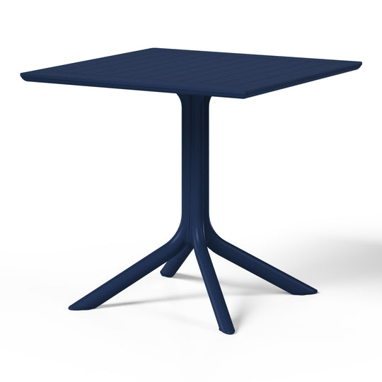 Playa 5-Piece Resin Square Patio Dining Table Set with Stackable Patio Dining Chairs