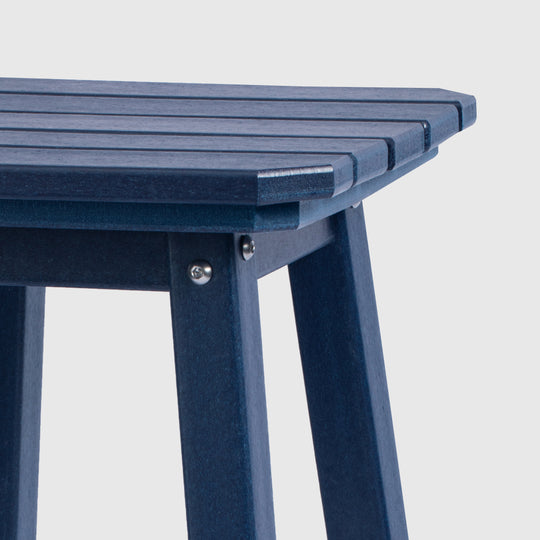 Malibu 24" HDPE Outdoor Patio Counter High Backless Square Bar Stool