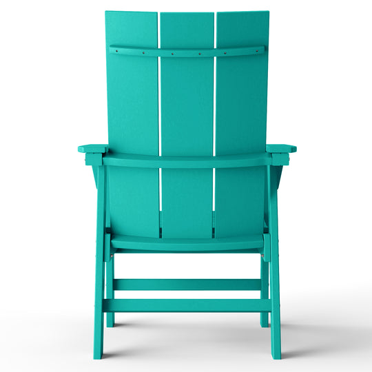 Ashore Outdoor Patio HDPE Plastic Modern Adirondack Dining Chair