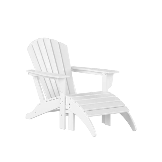 Dylan Outdoor Adirondack Chair With Ottoman 2-Piece Set