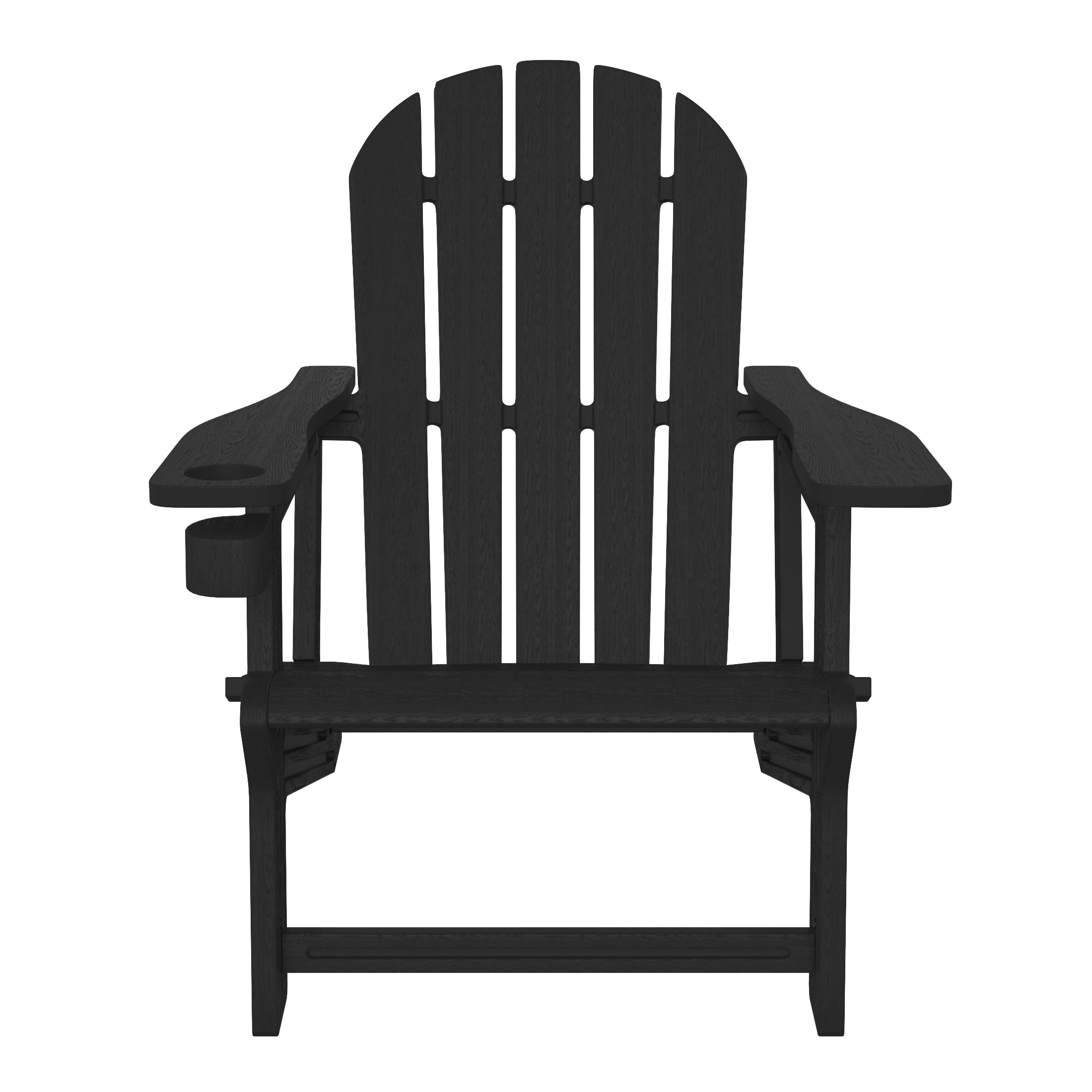Azura Tool-Free Assembly Outdoor Patio HDPE Plastic Adirondack Chair with Cup Holder
