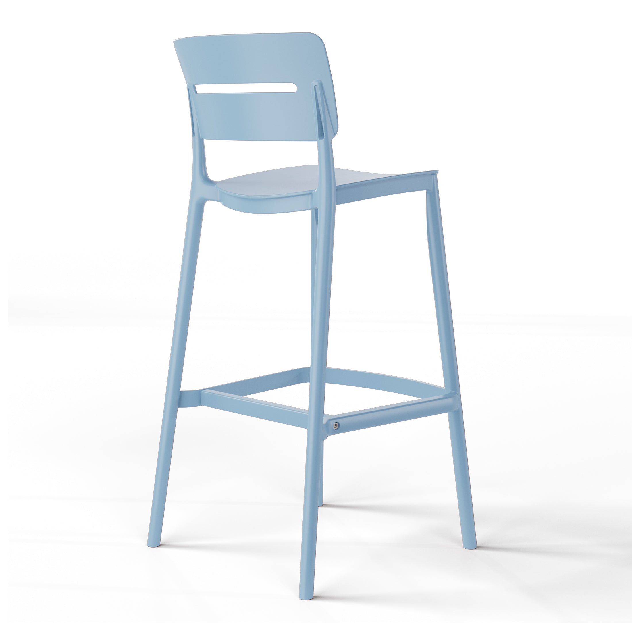 Playa Stackable Polypropylene Resin Plastic Outdoor Patio Bar Stools (Set of 2)