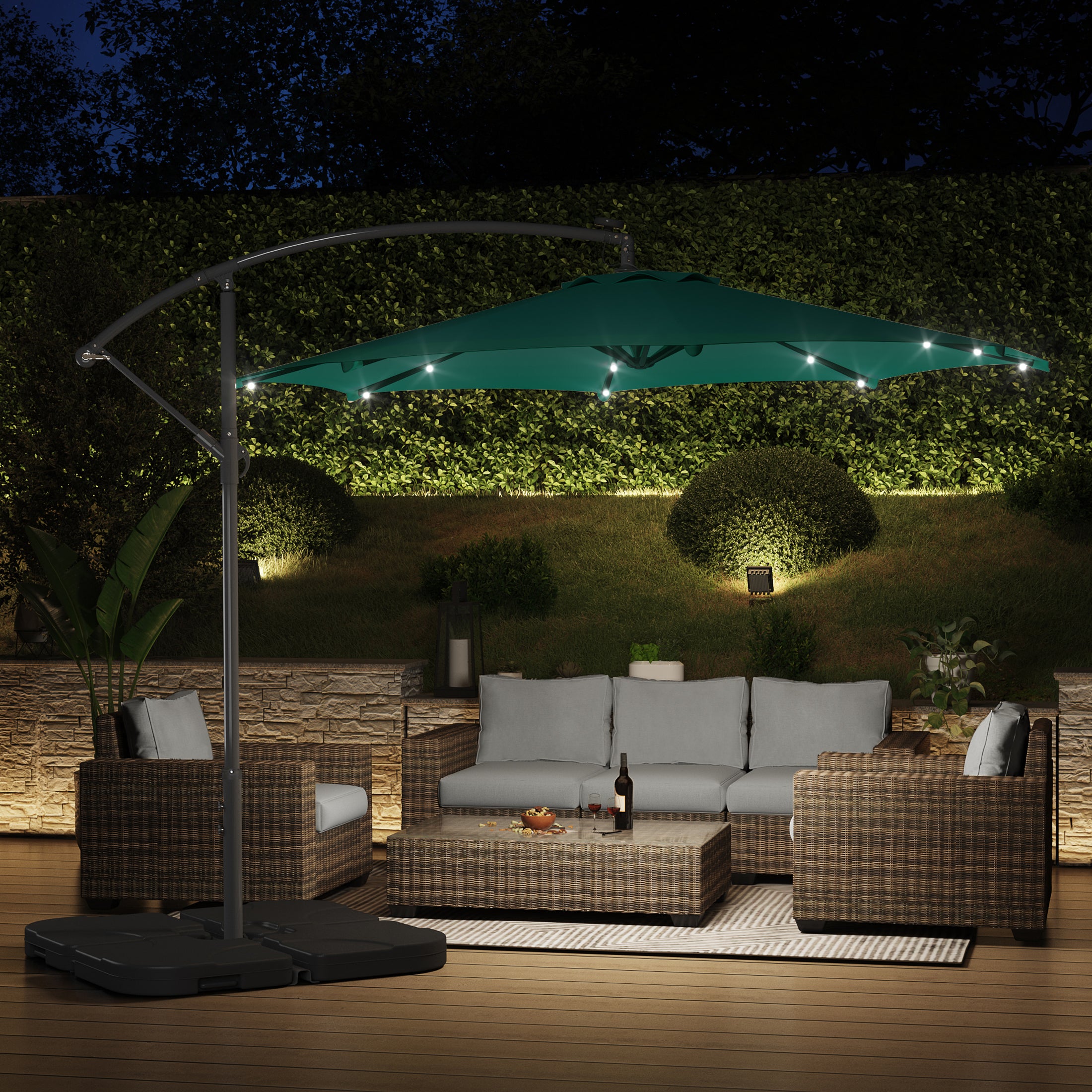light kits for patio umbrellas Umbrite Solar Umbrella String Lights 72 Ultra Bright Warm White LED or playing games outdoors Remote Control Patio Umbrella Light