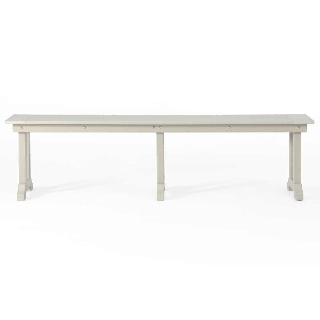 Malibu 65" Outdoor Patio Trestle Dining Bench