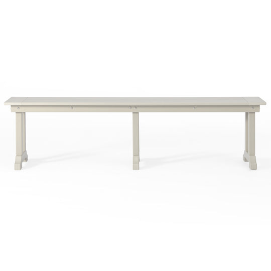 Malibu 65" Outdoor Patio Trestle Dining Bench