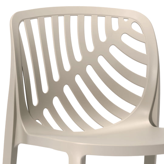 Playa Outdoor Modern Stackable Polypropylene Plastic Patio Bistro Dining Side Chairs (Set of 2)