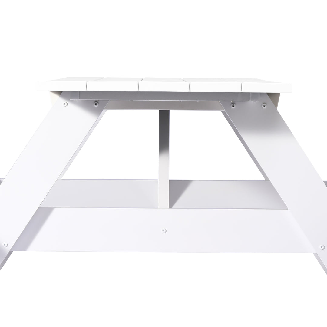 Greenville Outdoor 70" HDPE Plastic Picnic Table Bench With Umbrella Hole