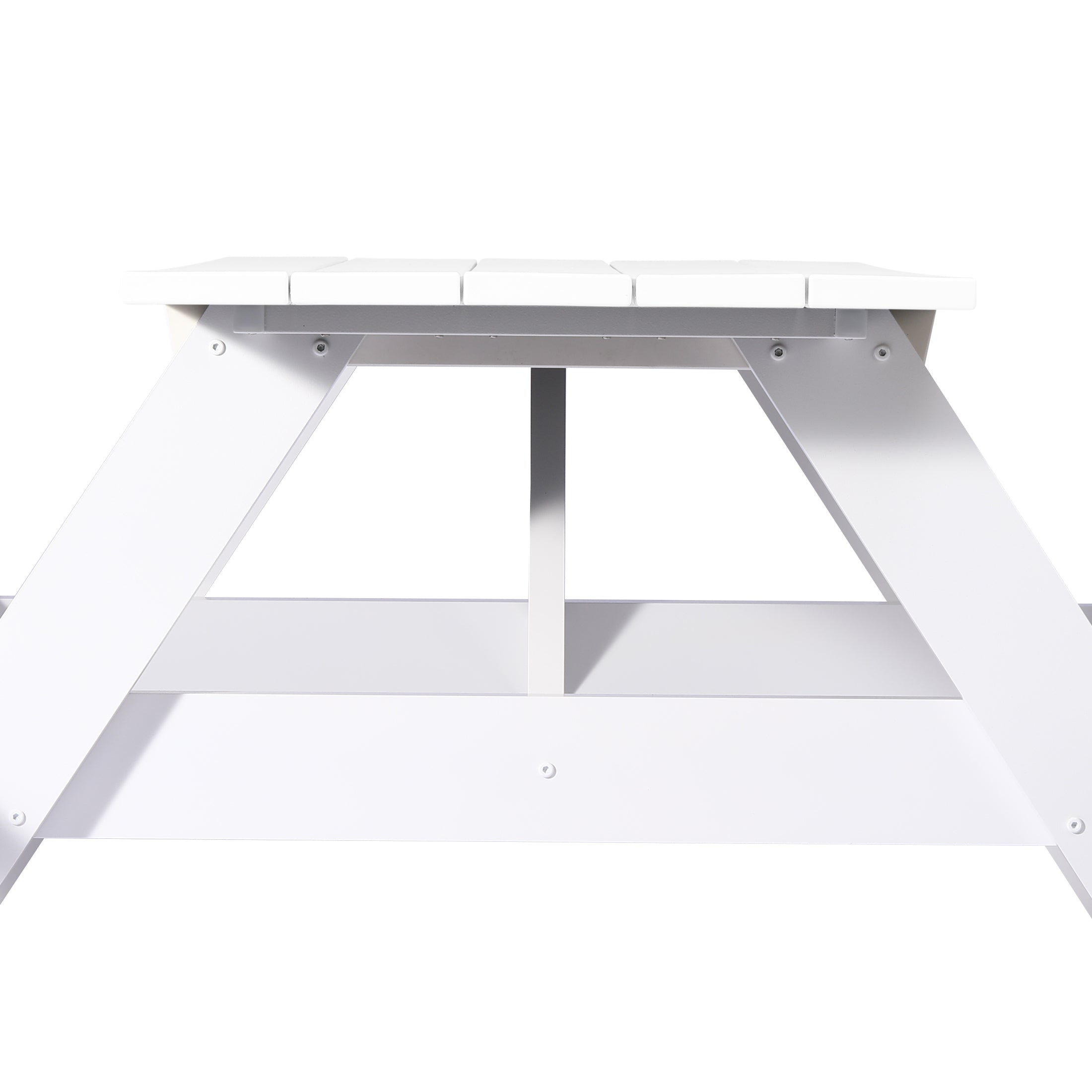 Greenville Outdoor 70" HDPE Plastic Picnic Table Bench With Umbrella Hole