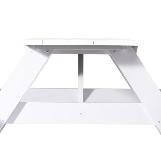 Greenville Outdoor 70" HDPE Plastic Picnic Table Bench With Umbrella Hole