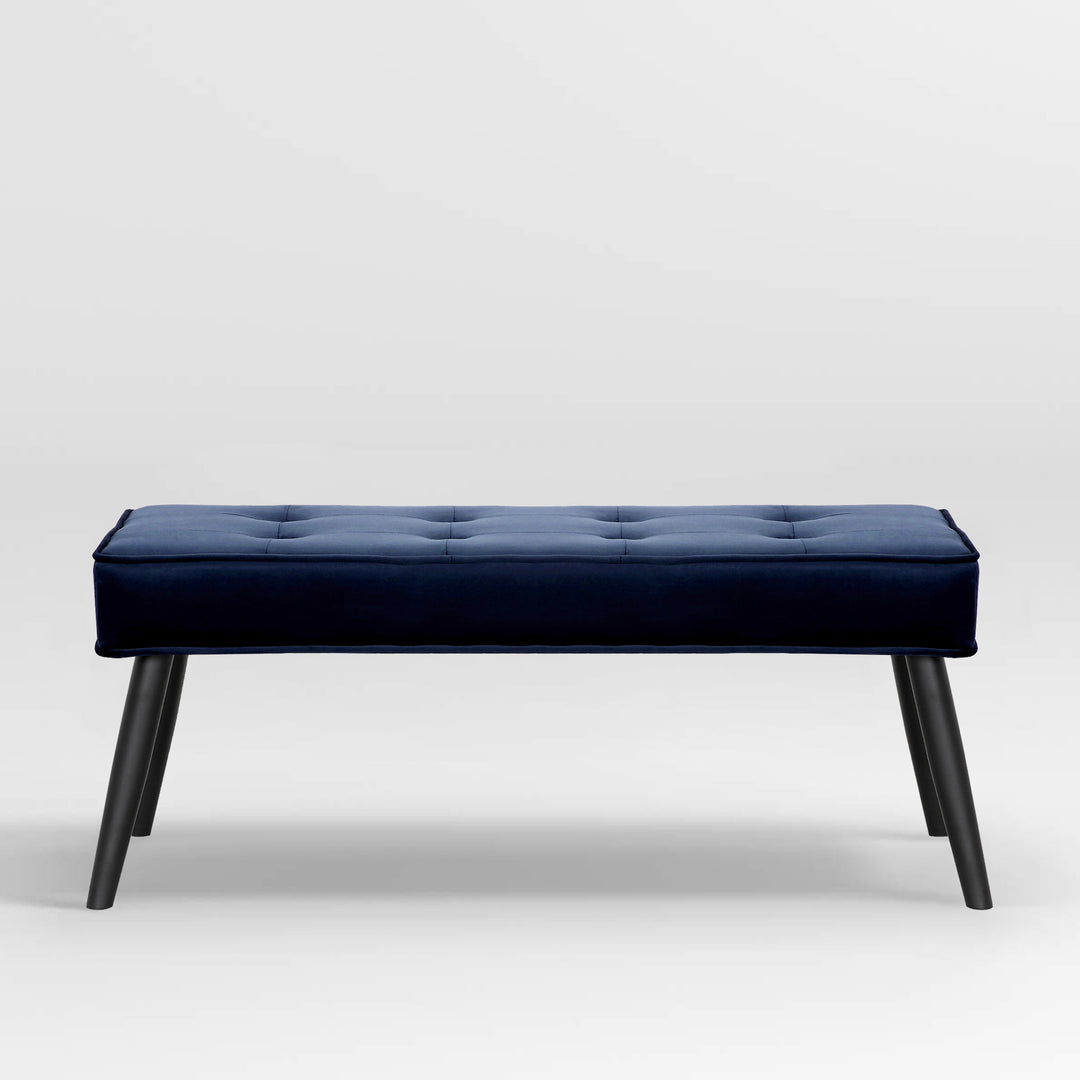 Wordford Button Tufted Velvet Upholstered Accent Bench