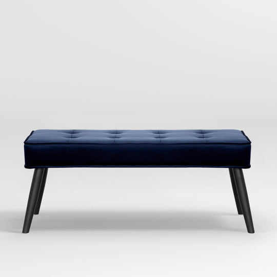 Wordford Button Tufted Velvet Upholstered Accent Bench