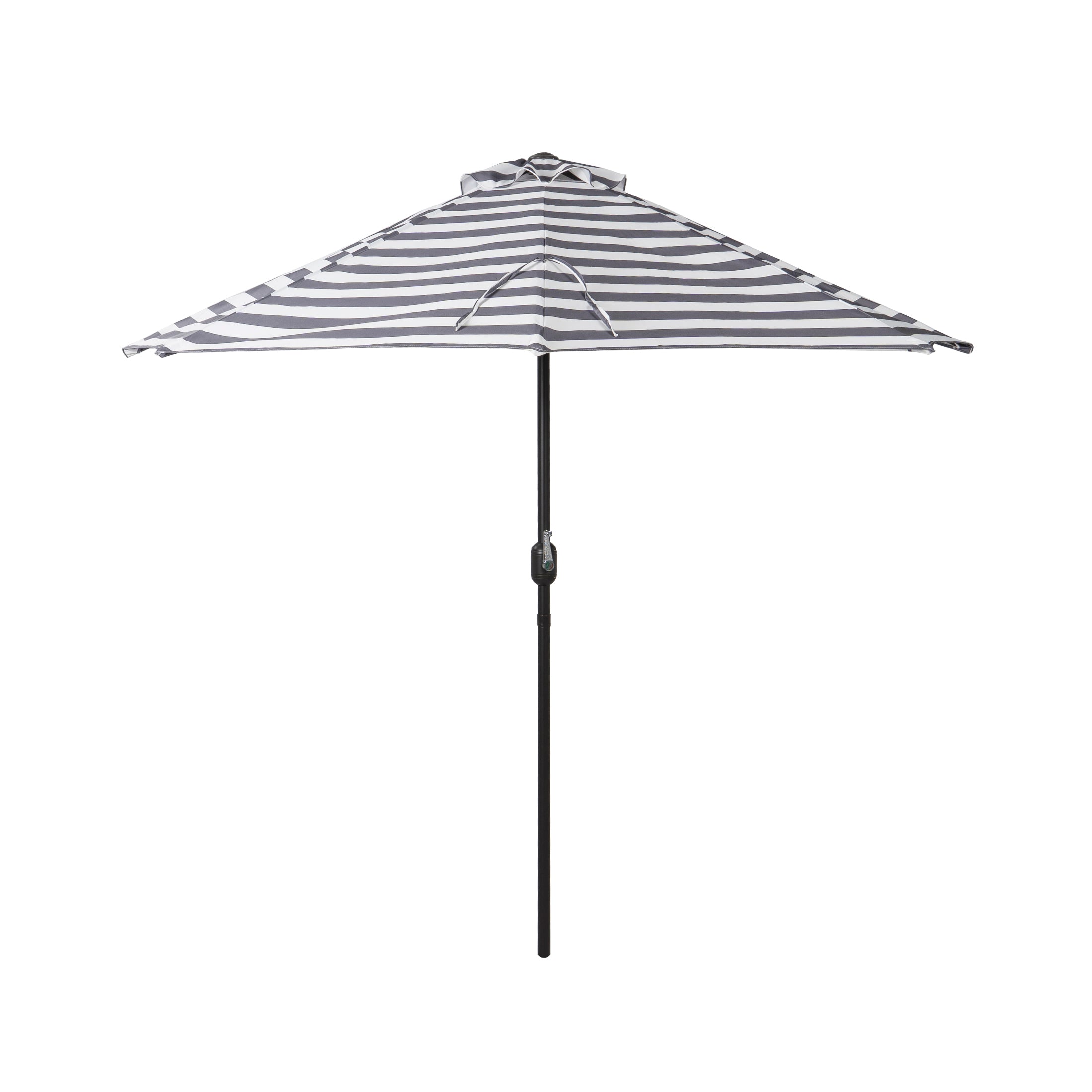Lanai 9 ft. Aluminum Half Market Crank Lift Patio Umbrella