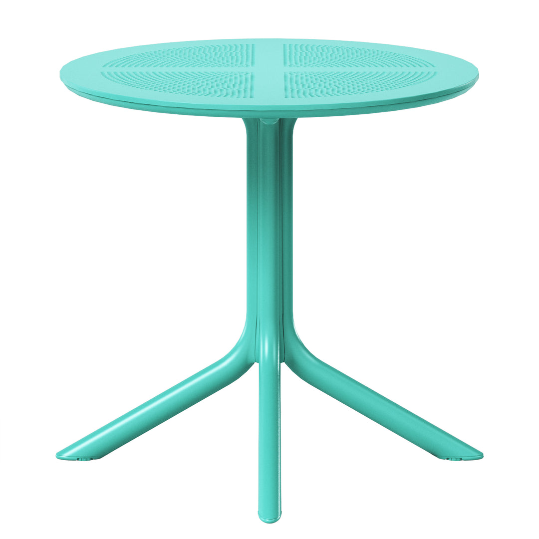 Playa 31.5" Round Plastic Outdoor Patio Dining Table for 4