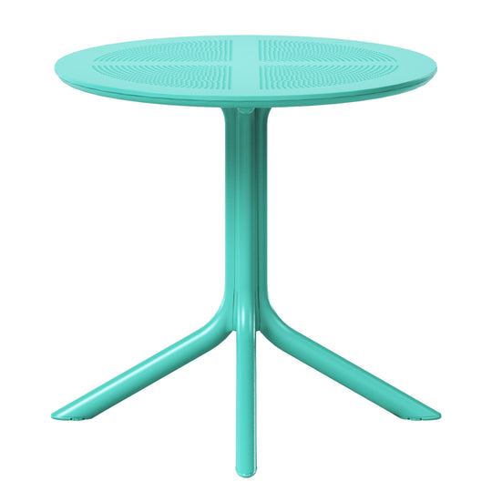 Playa 31.5" Round Plastic Outdoor Patio Dining Table for 4