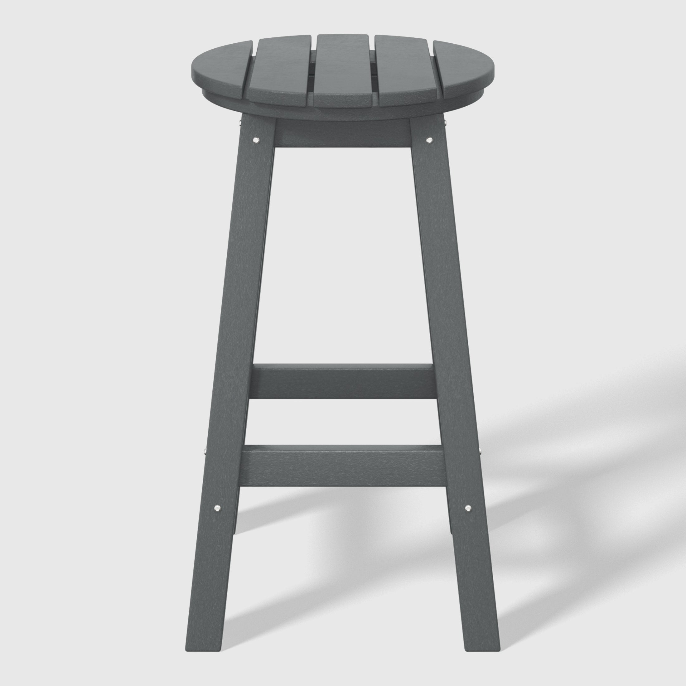 Malibu 24" HDPE Outdoor Patio Round Counter Height Bar Stool Set of 2
