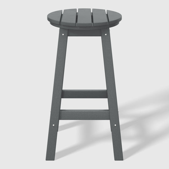 Malibu 24" HDPE Outdoor Patio Round Counter Height Bar Stool