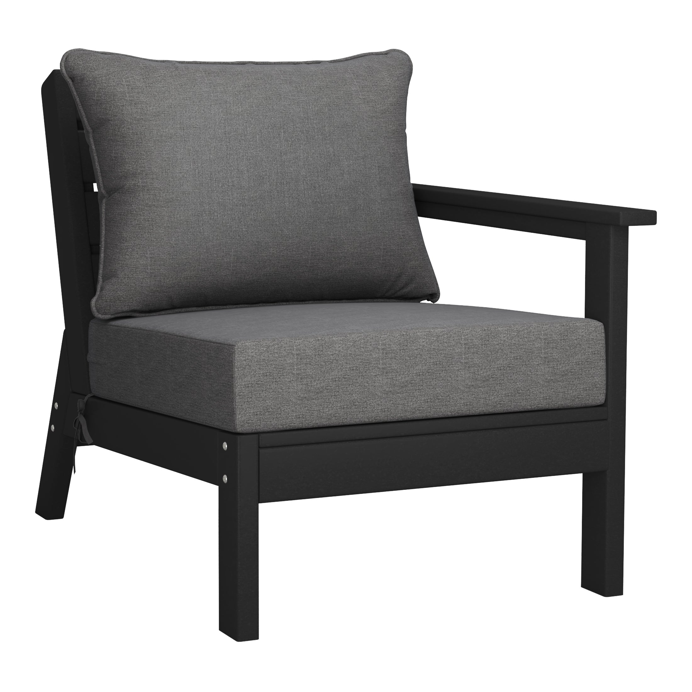 Avalon Outdoor Patio HDPE Sectional Sofa with Patio Cushions
