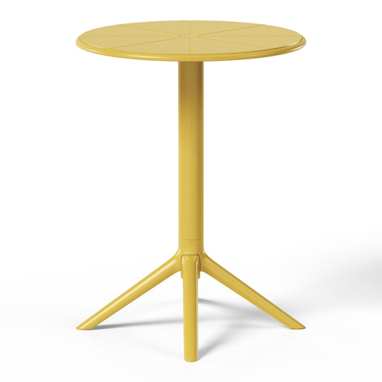 Playa 23.5" Outdoor Polypropylene Resin Round Patio Bistro Dining Table for 2