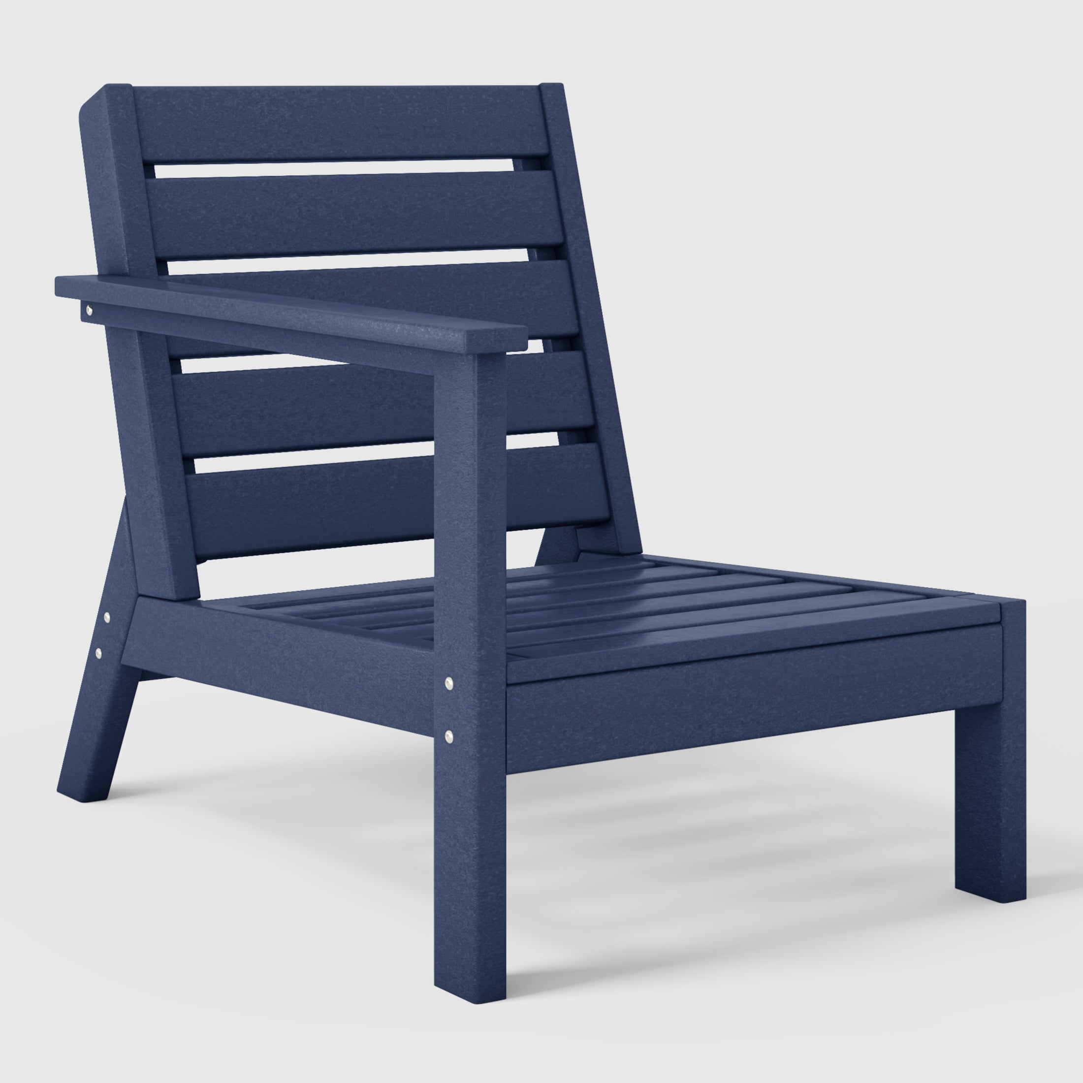 Avalon Outdoor Patio HDPE Left Arm Sectional Corner Club Chair with Patio Cushions