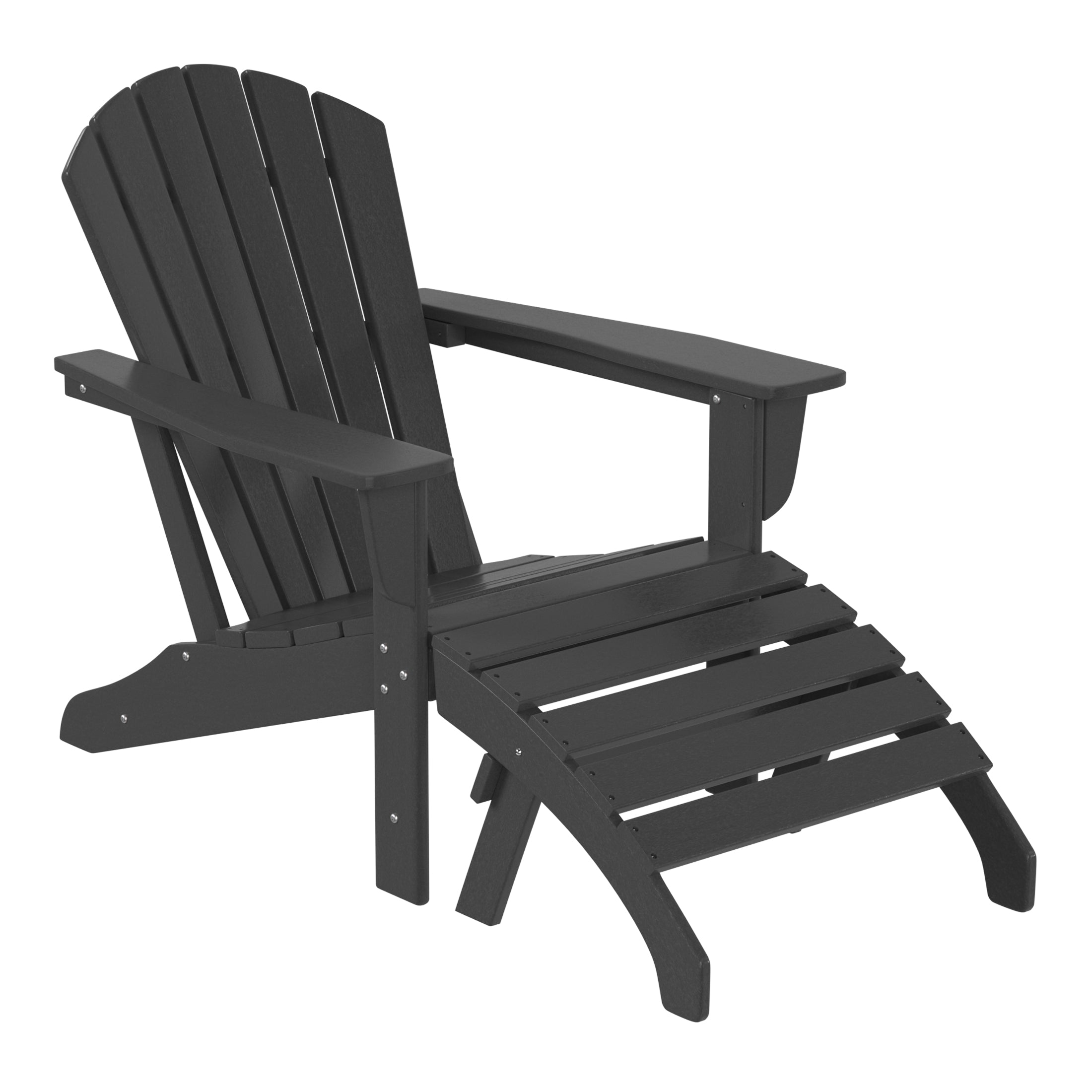 Dylan Outdoor Adirondack Chair With Ottoman 2-Piece Set