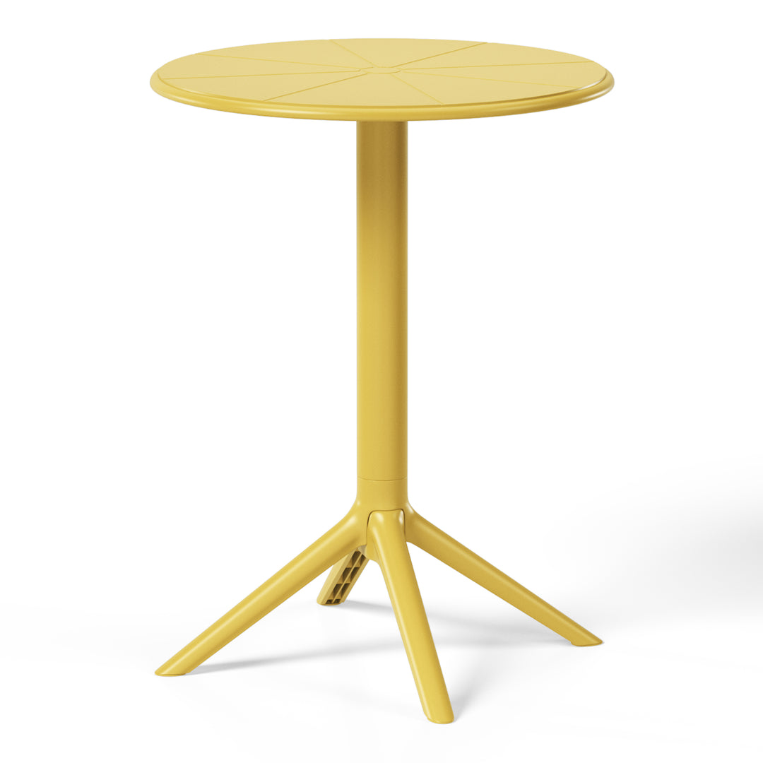 Playa 23.5" Outdoor Polypropylene Resin Round Patio Bistro Dining Table for 2