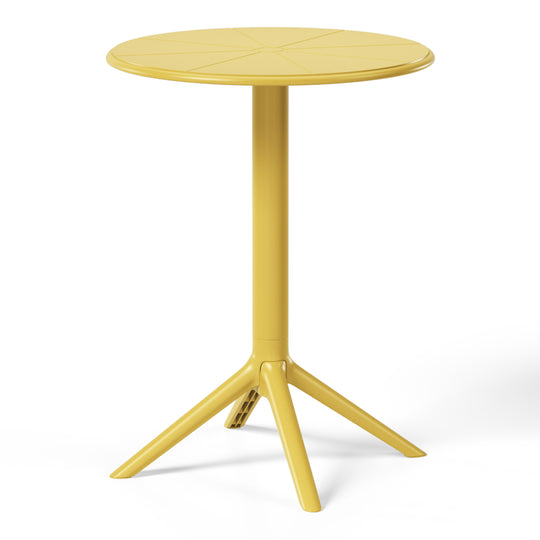 Playa 23.5" Outdoor Polypropylene Resin Round Patio Bistro Dining Table for 2