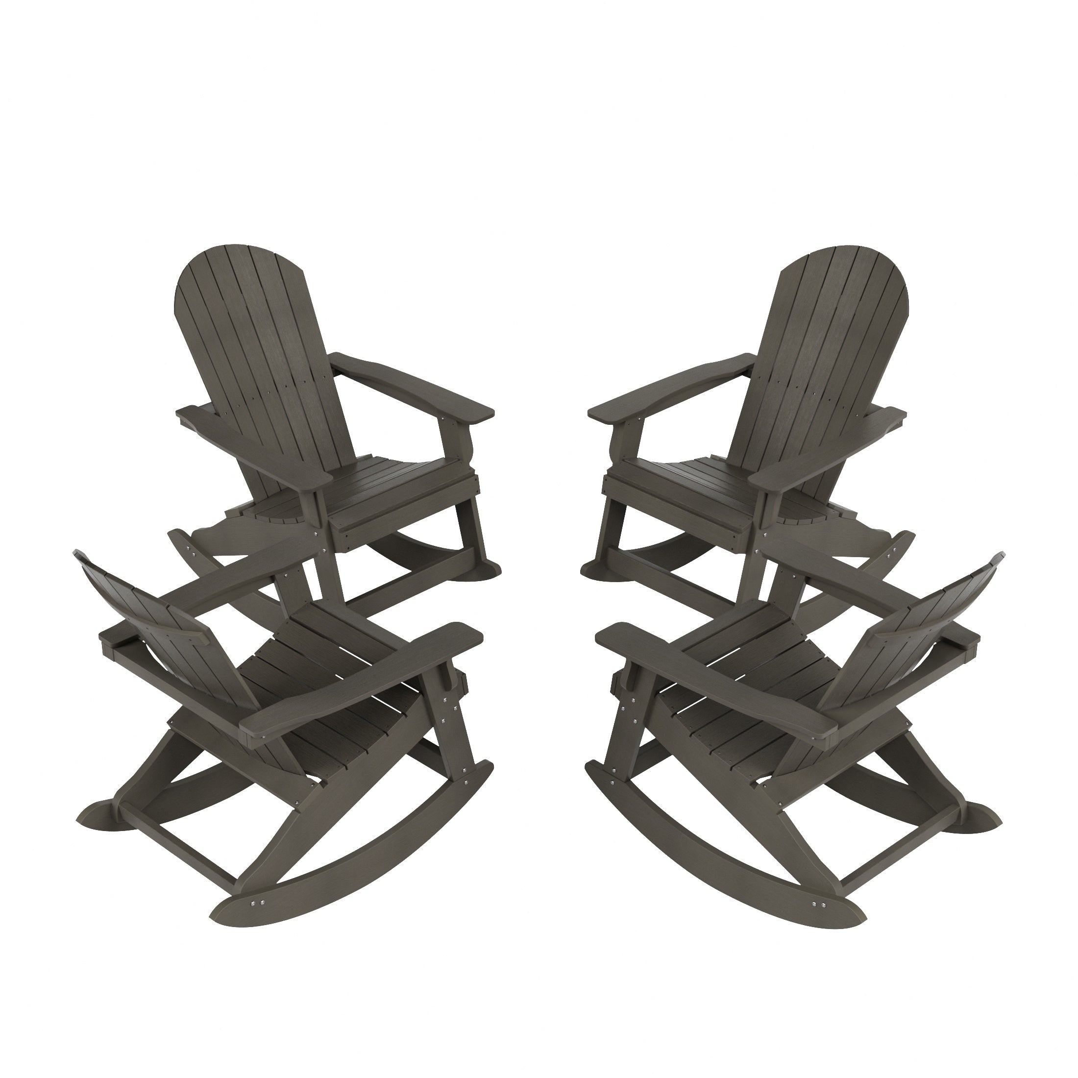 Tuscany Outdoor Rocking Adirondack Chair (Set of 4)