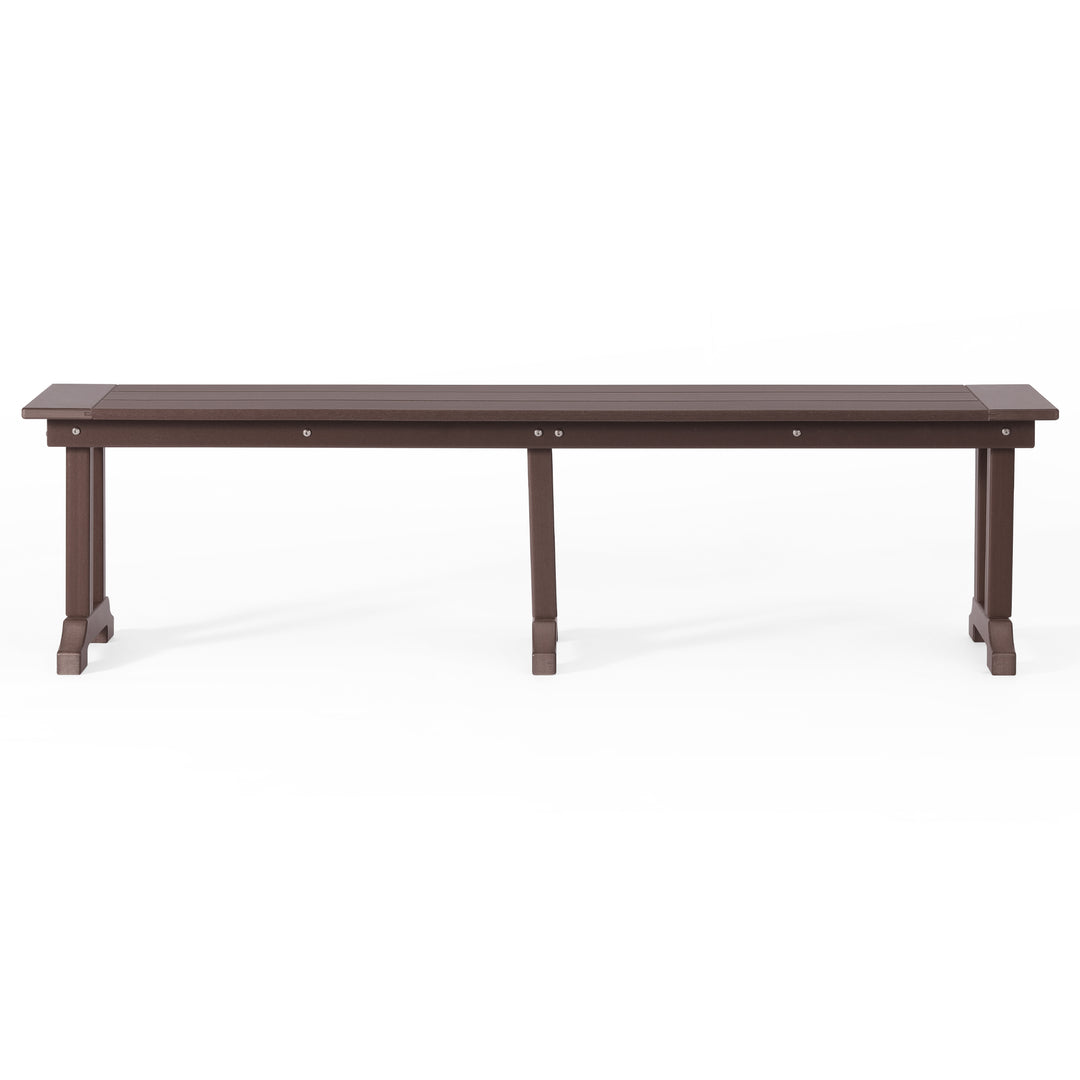 Malibu 65" Outdoor Patio Trestle Dining Bench