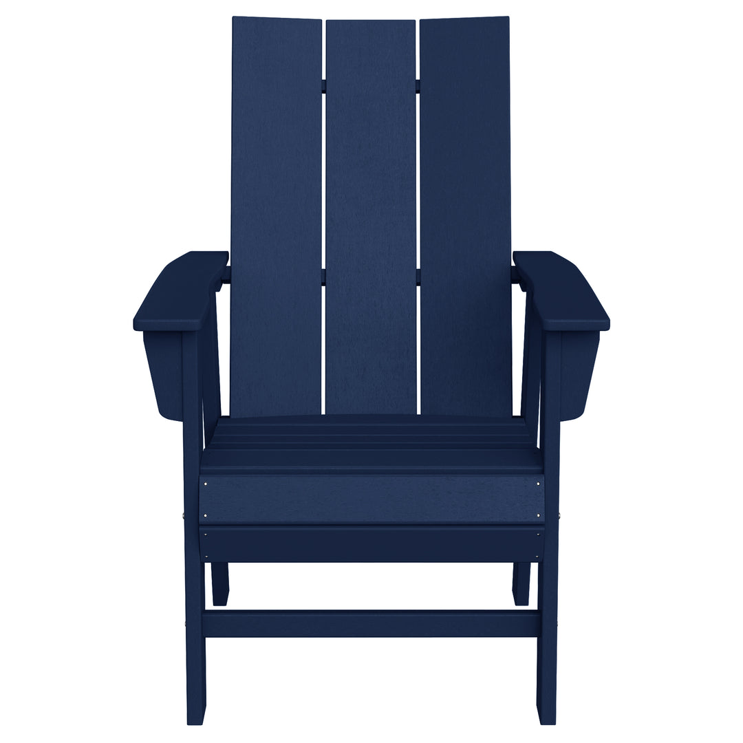 Ashore Outdoor Patio HDPE Plastic Modern Adirondack Dining Chair