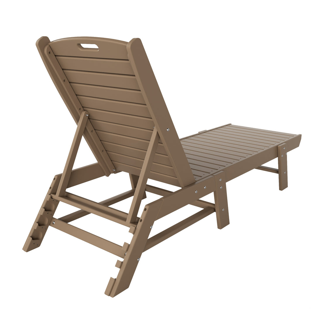 Malibu Adirondack Outdoor Patio Armless Chaise Lounge