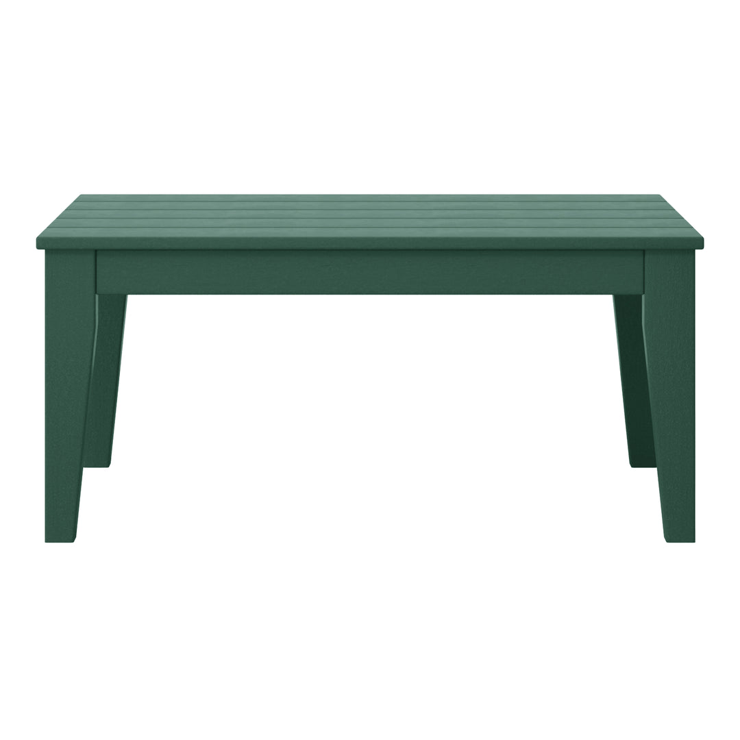 Malibu Low Outdoor HDPE Patio Rectangle Coffee Table