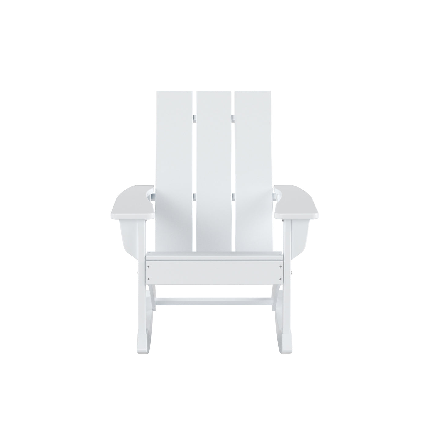 Ashore 3-Piece Modern Rocking Poly Adirondack Chair With Side Table Set